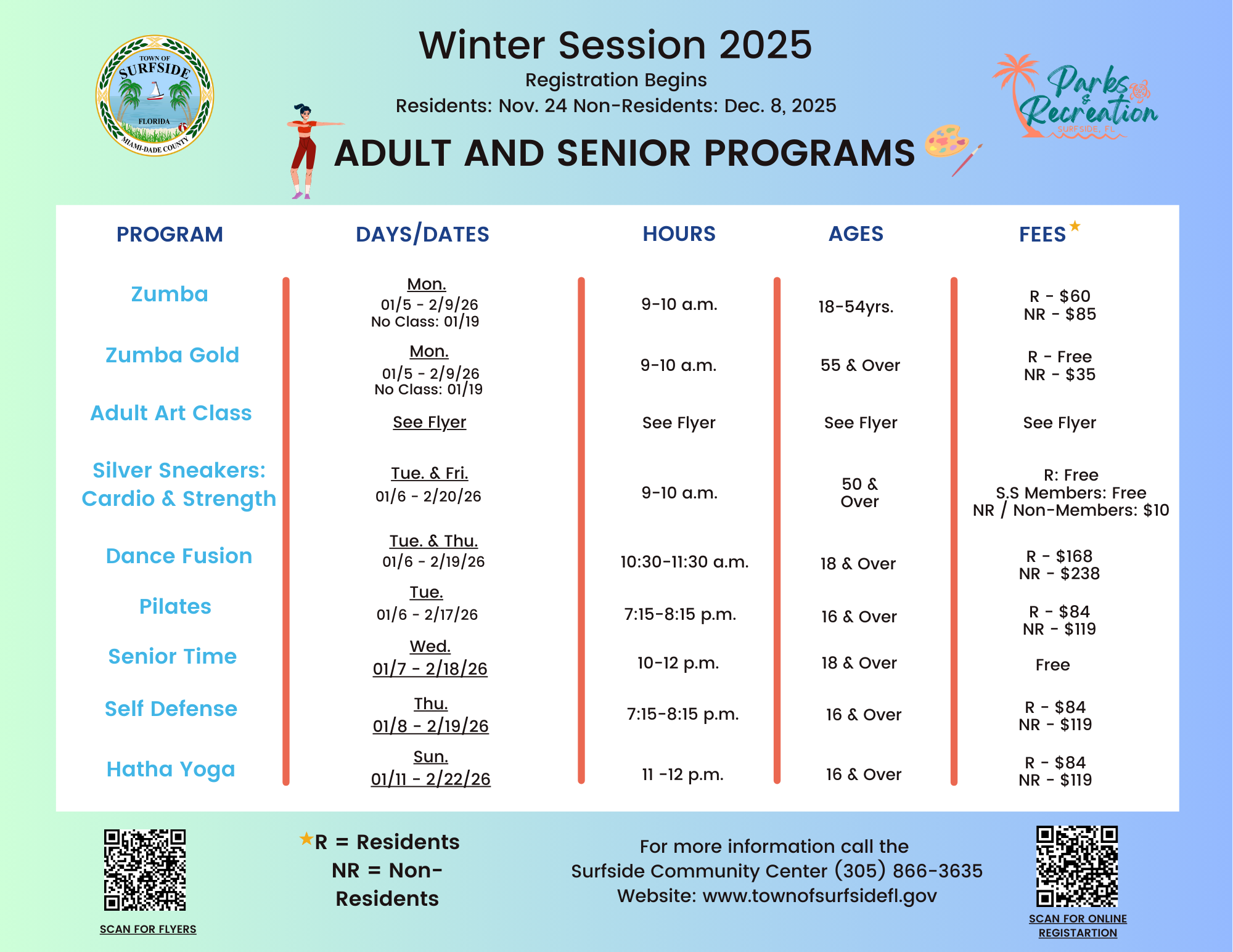 Adult and Senior Listing