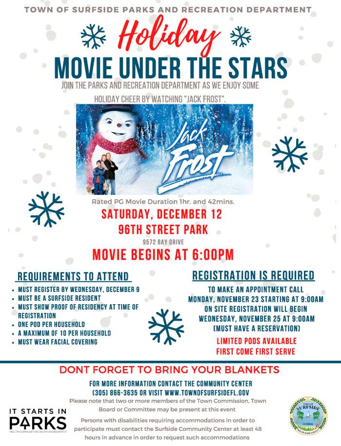Holiday Movie Under the Stars 12-12-20